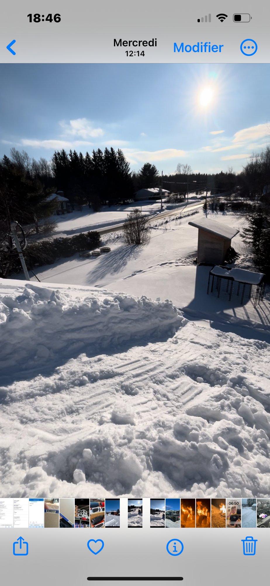 Vue hivernale – déneigement de propriété en Mauricie